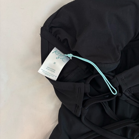 NWOT Kona Sol Black Strapless One-Piece Swimsuit – Size Medium - Picture 9 of 15